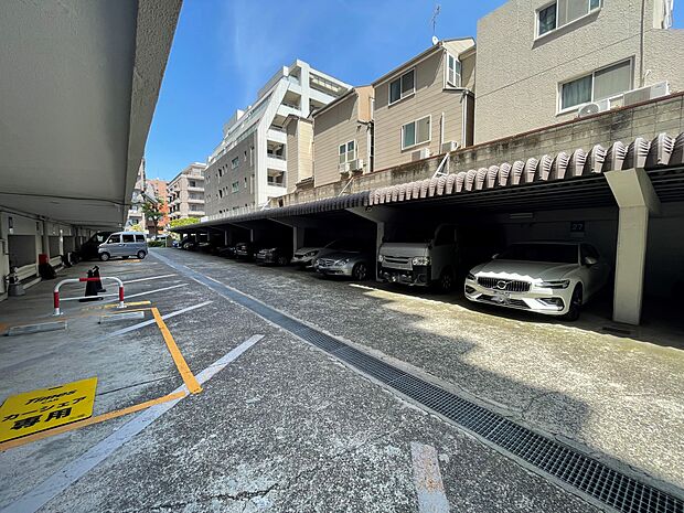 屋根付き平置きの駐車場です