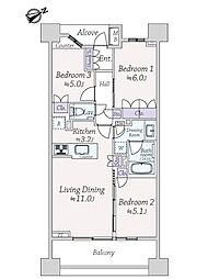 ルフォン板橋区役所前 3LDKの間取図画像
