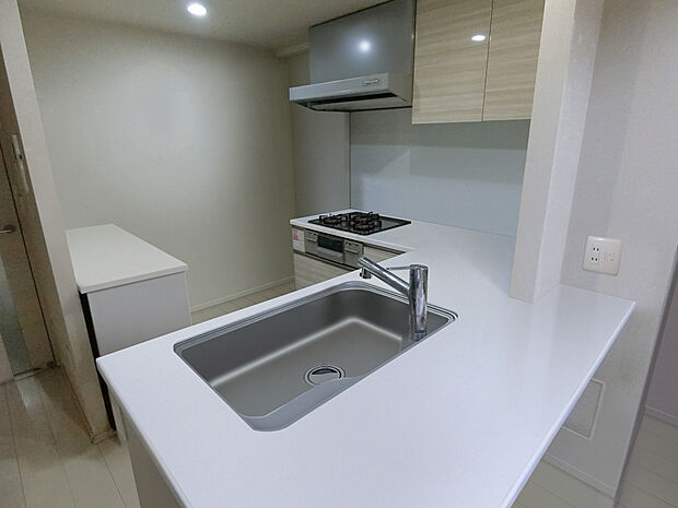 L字型ビルトイン食洗機付カウンターキッチン（CGで作成したリフォームイメージです）