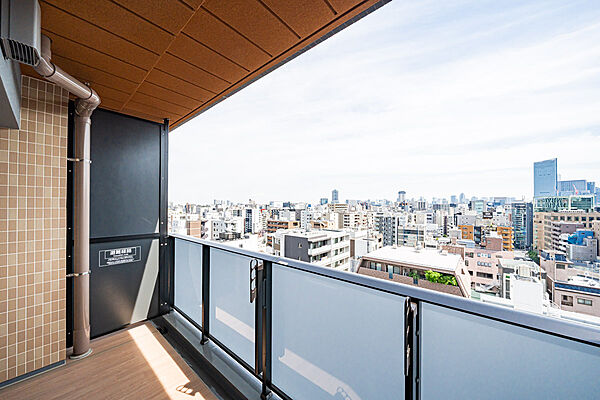 陽当たりが良い南向きバルコニー　奥行きがあるため作業がしやすいです。
