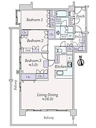 ディアプレイス中野野方 3LDKの間取り