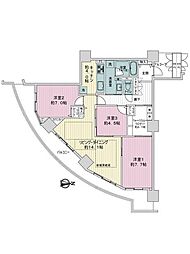 エルザタワー32 3LDKの間取図画像