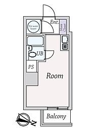 ライオンズマンション九段第2 ワンルームの間取図画像