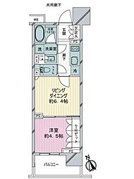 オープンレジデンシア名古屋駅THECOURT 1LDKの間取図画像