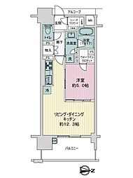 プレサンスグラン栄ＴＨＥＴＯＷＥＲ 1LDKの間取り