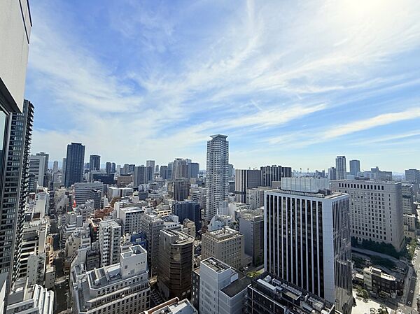 西向きサービススペースからの眺望（但し眺望は永続的に保証されるものではございません）