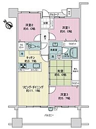 サーパスシティ呉駅前 4LDKの間取図画像