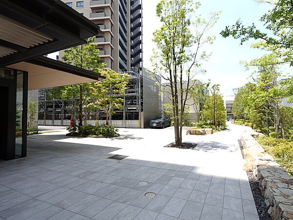 エントランス前　敷地の様子