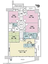 フローレンス府中緑ケ丘グランドアーク 4LDKの間取図画像