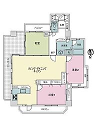 JGMヴェルデコレクション長尾中央公園 3LDKの間取図画像