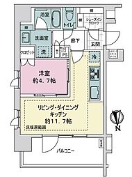 ザ・ライオンズ大濠公園 1LDKの間取図画像