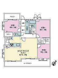 ダイアパレス南福岡 3LDKの間取図画像
