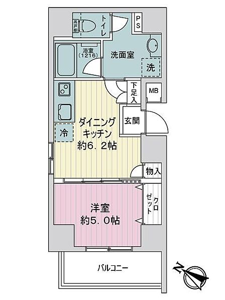 1DK 間取り