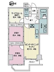 ライオンズマンション浦和常盤 2SLDKの間取図画像