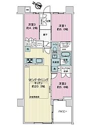 イニシア桂大橋 3LDKの間取り