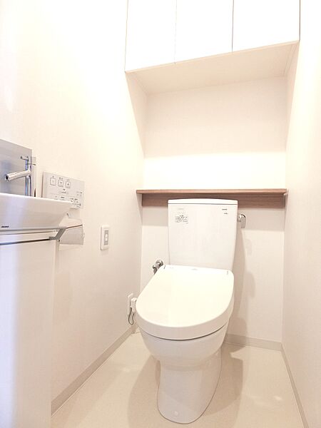 　手洗い付きのトイレです。