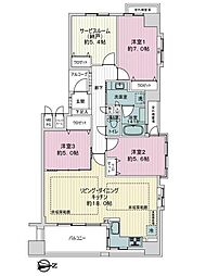 ライオンズシティ烏丸通 3SLDKの間取図画像