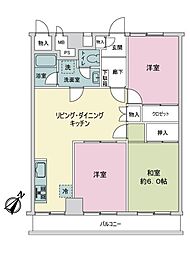 トーア川崎マンション 3LDKの間取り
