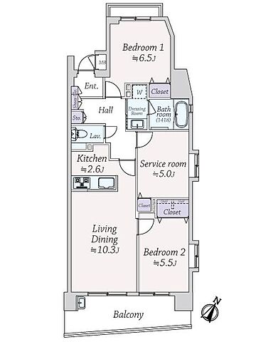 間取り リブゼディライトステージ 2階/-