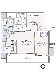 間取図画像 2LDK
