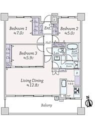 間取図画像 3LDK