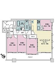 シンフォニックヒルズ横濱北寺尾 4LDKの間取図画像