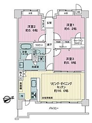 ライフレビュー矢向 3LDKの間取図画像