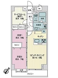 マイキャッスル鶴見中央 2SLDKの間取図画像