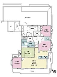 ライオンズマンション汀良 4LDKの間取り