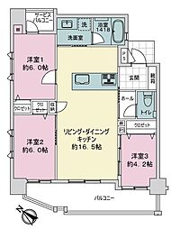 フリーベル大道セルカセントロセグンダ 3LDKの間取図画像