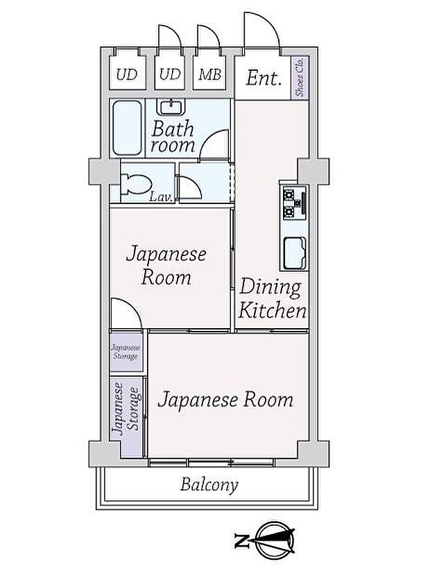 秀和幡ヶ谷レジデンス(2K) 4階の間取り