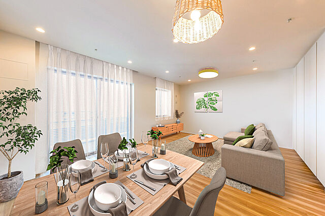 リビング/ダイニング ＨＡＲＵＭＩ　ＦＬＡＧ　ＰＡＲＫ　ＶＩＬＬＡＧＥ　Ｂ棟 15階/-