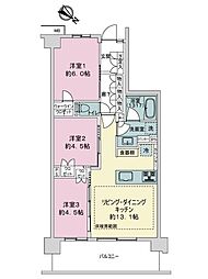 バウス川口新井宿 3LDKの間取図画像