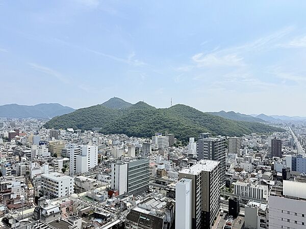 東側バルコニーからの眺望（金華山岐阜城方面）