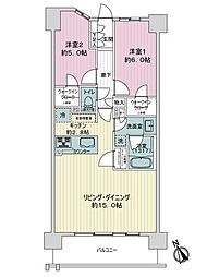サンクレイドル岐阜 2LDKの間取図画像