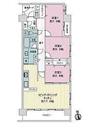 ライオンズマンション西葛西中央通り 3LDKの間取図画像