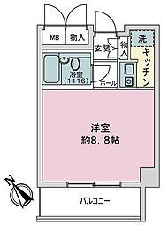 ライオンズマンション神戸西元町 ワンルームの間取図画像