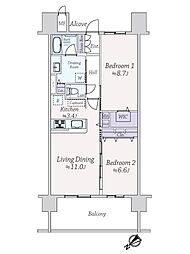 間取図画像 2LDK