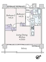 間取図画像 2LDK