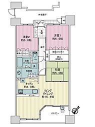 サーパス中央町弐番館 3LDKの間取り