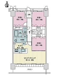 サ−パスシティ屋島 3LDKの間取り