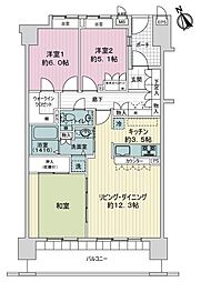 サーパス中央町 3LDKの間取図画像