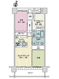 サーパス丸亀駅前 2SLDKの間取図画像