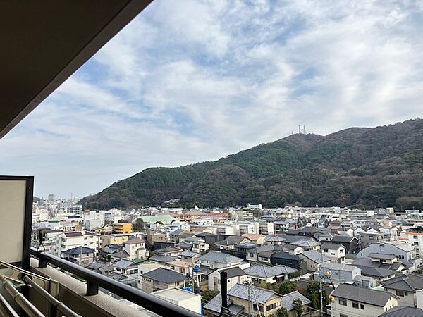 バルコニーからの眺望（南東方向）　該当住戸からの眺望は永久に保証されるものではありません。