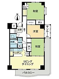 ライオンズマンション道後姫塚 3LDKの間取図画像