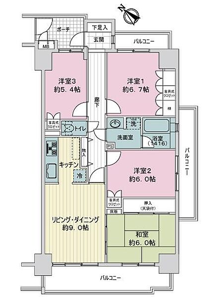 間取りを拡大表示