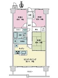 アルファステイツ東古松 3LDKの間取図画像