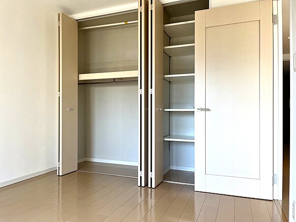 リビング横の洋室約6.3帖、クロゼットです。