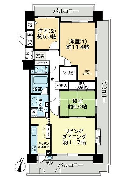 3LDK 間取り
