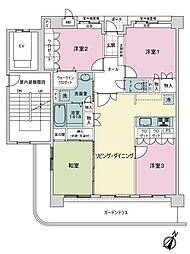 ハウベストマンション新大江一番館 4LDKの間取り